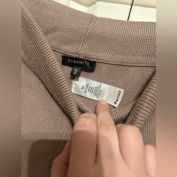 Dynamite Slight Flare Leg Sweater Pants - Picture 6 of 8